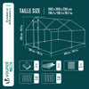 Enclos poulailler en metal galvanise et grillage avec bache PE 300x300x200cm - vuunut.com