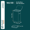 Panier a linge 1 compartiment et sac amovible auto ajustant avec couvercle 90L Anthracite - vuunut.com