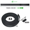 Kit de lamelles occultantes PVC brise vue 300m x 4.7cm avec 600 clips Noir - vuunut.com