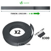 Kit de lamelles occultantes PVC brise vue 150m x 4.7cm avec 300 clips Gris - vuunut.com