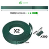 Kit de lamelles occultantes PVC brise vue 150m x 4.7cm avec 300 clips Vert - vuunut.com