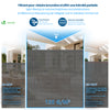 Brise vue occultant en HDPE 150g/m² 1.8x20m avec attaches de fixation gris - vuunut.com
