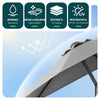 Parasol de jardin inclinable avec aeration et sac bandouliere 270cm gris - vuunut.com