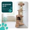 Arbre a chat 112cm multi niveaux Griffoir et niche Marron - vuunut.com