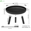 Brasero Exterieur en Metal avec Grille Tisonnier diametre 60cm noir - vuunut.com