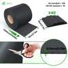 Brise vue occultant PVC 450g/m2 19cm x 70m Noir - vuunut.com
