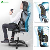 Fauteuil de Bureau Ergonomique pivotant avec appui tête et dossier toile respirant Gris - vuunut.com