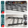 Ratelier range velo acier mural et sol 4 vélos Noir - vuunut.com