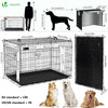 Cage pour chien pliable avec 2 portes verrouillable plateau amovible et housse de protection 122x75x81cm - vuunut.com