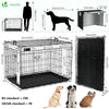 Cage pour chien pliable avec 2 portes verrouillable plateau amovible et housse de protection 107x70x78cm - vuunut.com