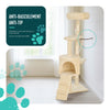 Arbre a chat 112cm multi niveaux Griffoir et niche Beige - vuunut.com