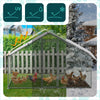 Enclos poulailler en metal galvanise et grillage avec bache PE 300x200x200cm - vuunut.com