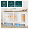 Cache radiateur en MDF avec lattes et etagere 152×19×82 cm Blanc Chêne - vuunut.com