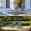 Transat pare soleil Textilene et range magazine Lot de 2 pcs Gris - vuunut.com