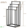 Porte serviettes sur pied autoportant 4 niveaux noir - vuunut.com