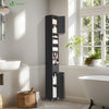 Meuble rangement salle de bain Haut colonne 180x20x20cm MDF noir - vuunut.com