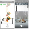 Auvent de porte marquise 200x80 cm transparent en Polycarbonate anti UV Noir - vuunut.com