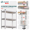 Etagères de rangement charge lourde robuste à 5 niveaux 70x30x150cm - vuunut.com