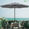 Parasol inclinable 2.70 x 2.40m avec housse de protection gris - vuunut.com