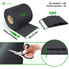 Brise vue occultant PVC 450g/m2 19cm x 140m Noir - vuunut.com