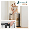 Barriere de securite a pression sans percage Largeur 75-82cm Metal noir - vuunut.com