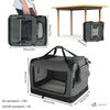 Sac transport pliable chien chat caisse cage portable 60x44x44cm gris - vuunut.com