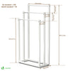 Porte serviettes sur pied autoportant 3 niveaux blanc - vuunut.com