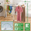 Sechoir a linge etendoir sur pied avec ailes hautes 175x92x106cm Blanc - vuunut.com