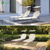 Transat pare soleil Textilene et range magazine Lot de 2 pcs Beige - vuunut.com