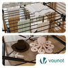 Etendoir a linge deluxe pliable grande capacite 173x94x123cm style bois noir - vuunut.com