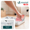 Marche pied pliable en acier portable plateforme antiderapante 38x26cm blanc - vuunut.com