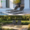 Transat pare soleil Textilene et range magazine Lot de 2 pcs Noir - vuunut.com