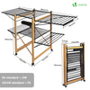 Sechoir a linge etendoir deluxe pliable Grande capacite sechage style bois noir - vuunut.com