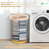 Panier a linge en bambou rond avec couvercle 58L - vuunut.com