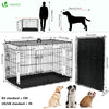 Cage pour chien pliable avec 2 portes verrouillable plateau amovible 107x70x78cm - vuunut.com