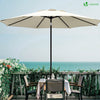 Parasol inclinable 2.70 x 2.40m avec housse de protection beige - vuunut.com