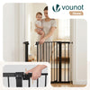 Barriere de securite a pression sans percage Largeur 88-96cm Metal noir - vuunut.com