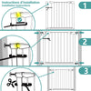 Barriere de Securite porte et escalier 88-96cm blanc pour animaux - vuunut.com