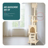 Arbre a chat 155cm multi niveaux Griffoir et niche Beige - vuunut.com