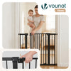 Barriere de securite a pression sans percage Largeur 103-110cm Metal noir - vuunut.com