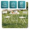 Set de Bistro en metal 1 table 2 chaises Crème - vuunut.com