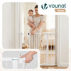 Barriere de securite a pression sans percage Largeur 88-96cm Metal blanc - vuunut.com