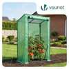 Serre de jardin Serre tomates avec grande porte enroulable bache PE renforcee 135g/m2 100x50x150cm Vert - vuunut.com