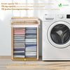 Panier a linge en bambou rectangulaire avec couvercle 72L - vuunut.com