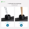 Lot de 4 dalles lestage parasol HDPE 60L eau - 100kg sable noires - vuunut.com