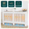 Cache radiateur en MDF avec lattes et etagere 152×19×82 cm Blanc - vuunut.com