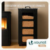 Reservoir a granules rangement pellets avec roulettes 45kg 36x36x76cm noir - vuunut.com