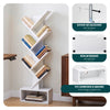 Bibliotheque Arbre etagere a Livres 38x19x113cm Blanc - vuunut.com