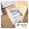 Lot de 2 Table de chevet d’appoint avec tiroir et compartiment 25x30x66cm naturel - vuunut.com