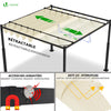 Pergola retractable 3x3m en metal et toile Polyester haute densite 180g/m2 beige - vuunut.com